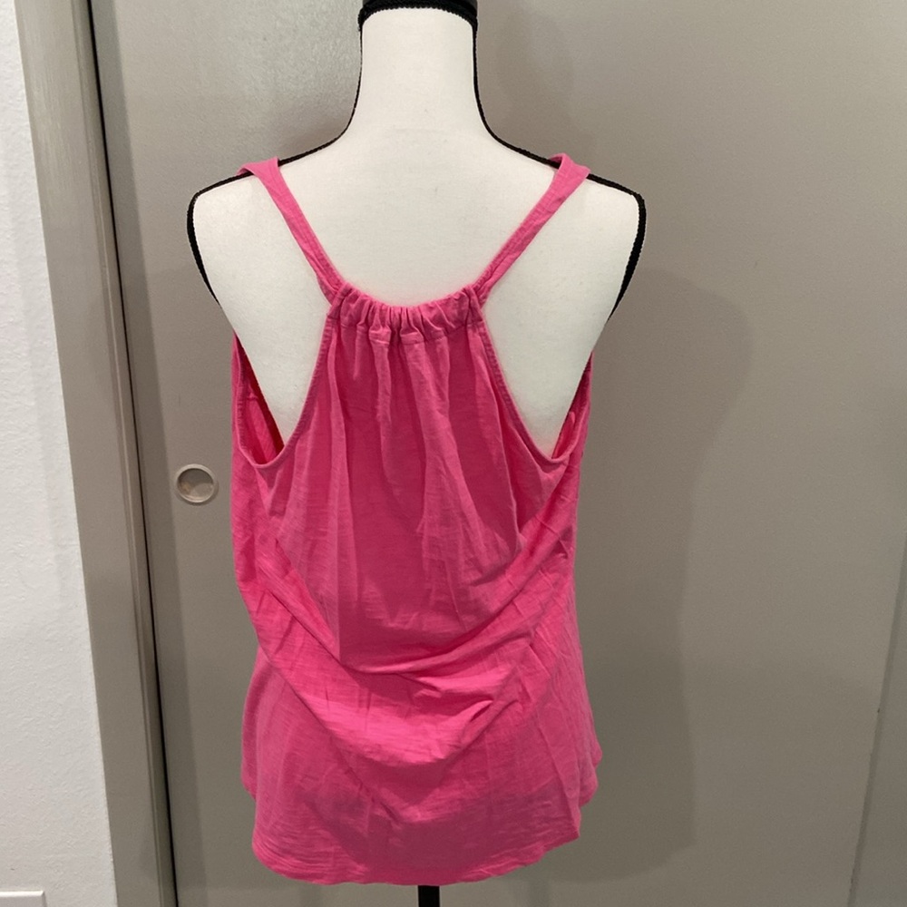 Lilly Pulitzer Pink Relaxed V-Neck Tank Top - Picture 2 of 3